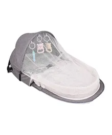 Star Babies Multi-Function Portable Baby Bed with Mosquito Net - Grey
