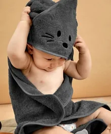 Nuuroo Aki Hooded Baby Towel - Asphalt