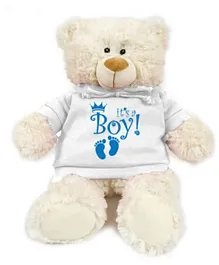 Fay Lawson Cream Teddy with Its a Boy! White Hoodie - 38 cm