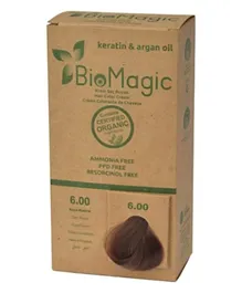 BIOMAGIC Hair Color Cream With Keratin & Argan Oil 6/00 Dark Blonde - 60mL