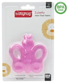 Babyhug Water Filled  Butterfly Shaped Teether - Pink