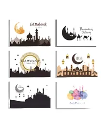 Highland Eid Mubarak Ramadan Kareem Greeting Cards - 6 Pieces