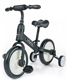 Babyhug Rover 2-1 Plug & Play Balance Bike & Bicycle White - 12 inches