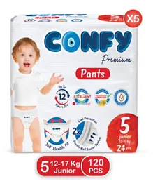 Confy Premium Diaper Pants  Junior  Eco Saver Pack size 5 - 120 Pieces