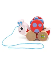 Oops Pull & Fun With Detachable Rotating Ball And Rattle - Ladybug