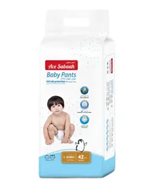 Ace Sabaah Baby Diaper Pants Size 6, 15-22kg, Super Absorbent with Tea Oil, Soft Leak Protection - 42 Count