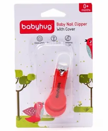 Babyhug Nail Clipper with Cover - Red