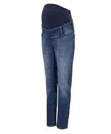 Mums & Bumps Isabella Oliver Over the Bump Maternity Relaxed Jeans - Washed Indigo
