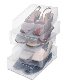 ويتمور - صناديق أحذية نسائية شفافة  صغيرة - طقم من 4