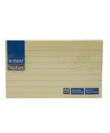 Maxi Sticky Notes Ruled Yellow - 100 Sheets