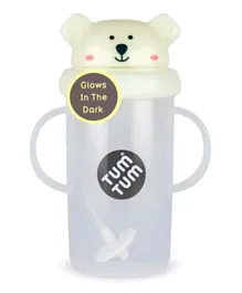 Tum Tum Tall Tippy Up Glow In The Dark Sippy Cup Series 3 With Weighted Straw Polar Bear - 300 mL