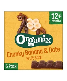 Organix Chunky Banana and Date Organic Fruit Bars - 17g