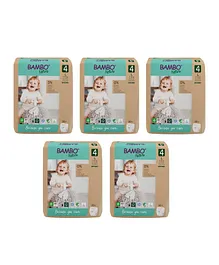 Bambo Nature Paper Bag Eco-Friendly Pant Style Diapers Pack of 5 Large Size 4 - 100 Pieces