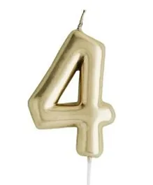 Hootyballoo Gold Number 4 Candle