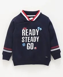 Babyoye Full Sleeves Sweatshirt Graphic Print - Navy Blue