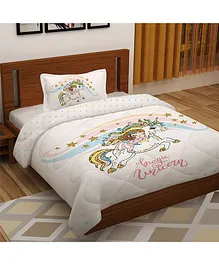 Danube Home Caramel Digital Print-Kids Single Comforter Set - 2 Pieces