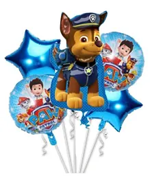 Highlands Paw Patrol Foil Balloons for Paw Patrol Theme Birthday Decorations - 5 Pieces
