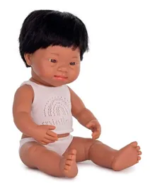 Miniland Baby Doll Hispanic Boy with Down Syndrome - 37.84 cm