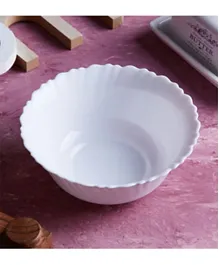 HomeBox Pearl Opalware Glass Serving Bowl - 18 cms