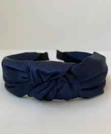 The Girl Cap Knotted Hairband - Navy Blue