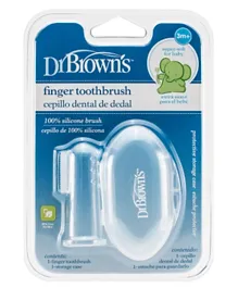 Dr Browns Silicone Finger Toothbrush with Case - White
