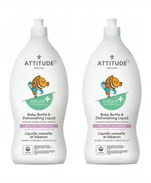 Attitude Baby Bottle & Dishwashing Liquid Sweet Lullaby Pack of 2 - 700mL Each