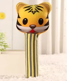 Babyhug Cat Face Rattle with Soft Toy - Yellow