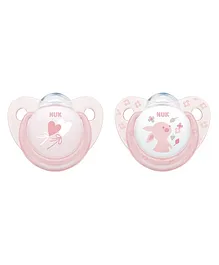 NUK Orthodontic Silicone Pacifiers Pack of 2 - Pink