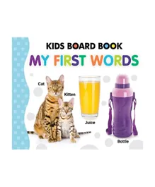 Kids Board Book of My First Words - English