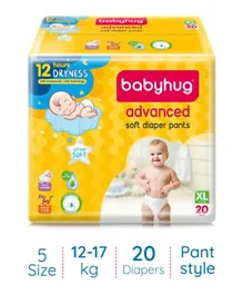 Babyhug Advanced Pant Style Diapers Size 5 - 20 Pieces