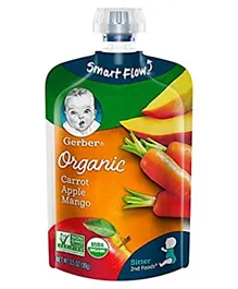 Gerber 2ndf Organic Carrot Apple Mango MP2 Puree - 99g