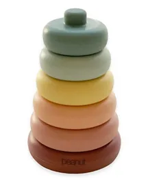 Peanut Silicone Stacking Rings Toy Muted Mix - 6 Pieces