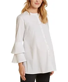 Mums & Bumps - Isabella Oliver Full Sleeves Maternity Shirt - White