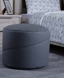 PAN Home Luxe Leather Footstool - Grey