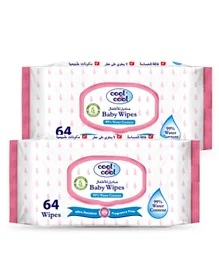 Cool & Cool 99% Water Content Baby Wipes - 128 Pieces
