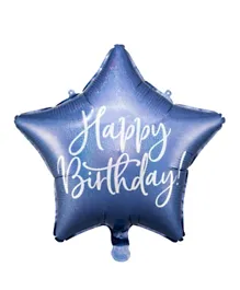 PartyDeco Happy Birthday Foil Balloon - Navy Blue