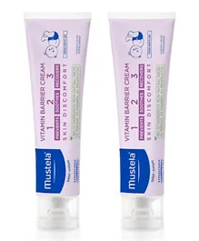 Mustela 1 2 3 Vitamin Barrier Cream Pack of 2 - 50mL Each
