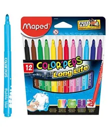 Maped Long Life Colour Peps Felt Tips Pen Multicolor - Pack of 12
