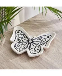 HomeBox Butterfly DIY Ceramic Dish with Colors