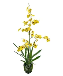 PAN Home Orchid Flower Arrangement With Pot - Yellow