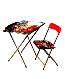 Furkan Toys Max Speed Wooden Table And Chair Set - Multicolor