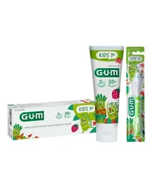 Gum Kids Strawberry Flavour Toothpaste 50mL + Kids Toothbrush Value Pack - 2 Pieces