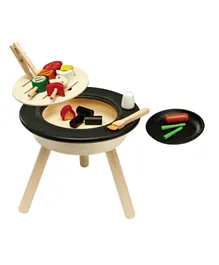 Plan Toys Wooden BBQ Playset Sustainable Play - 21 Pieces
