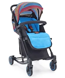Babyhug Rock Star Stroller with Rocking Facility and Adjustable Canopy - Blue