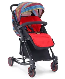 Babyhug Rock Star Stroller with Storage Basket - Red