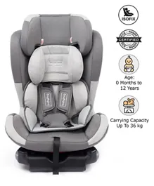Babyhug Bon Voyage Isofix Convertible Car Seat - Grey