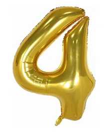 Party Propz Four Number Golden Foil Balloon