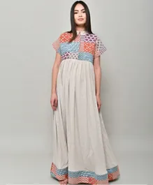Oh9shop  Maxi Abaya Dress - Multicolor