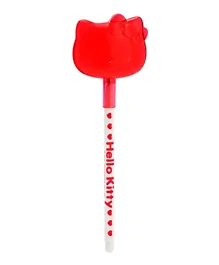 Hello Kitty Big Face Cap Ballpoint Pen - Red