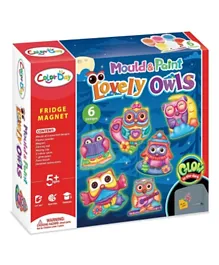 Brain Giggles DIY Glow in the Dark Mould and Paint Night Owl Fridge Magnet